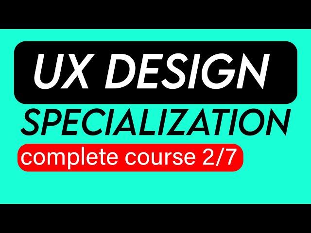 UX Design Process: Empathize, Define, and Ideate | ( Course 2/7 ) Complete Course