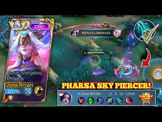 PHARSA SKY PIERCER‼️NEW BUILD & EMBLEM PHARSA 2024 - MOBILE LEGENDS