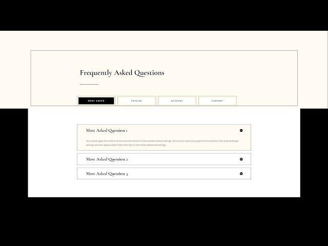 How to Structure Your FAQ with Custom Tabs in Divi