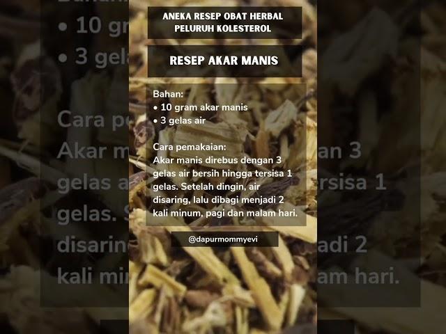 Akar manis untuk menurunkan kolesterol #videoshort #cookingchannel #kolesterol #dapurmommyevi