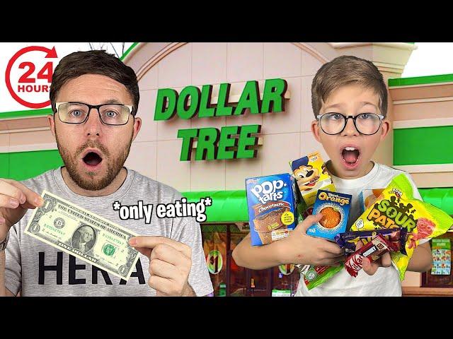 Only EATING Dollar Store Food for 24 HOURS!!