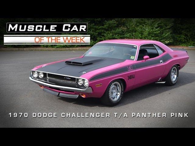 1970 Dodge Challenger T/A Panther Pink Muscle Car Of The Week Video #24