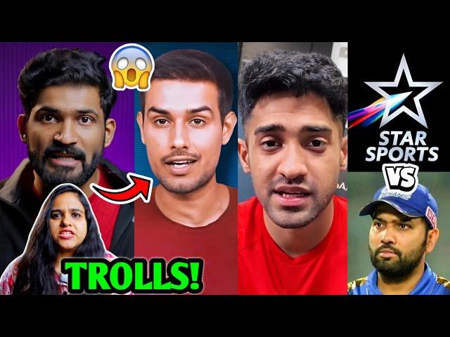 "German Shepherd..." Abhi and Niyu TROLLS Dhruv Rathee! | Rohit Sharma Vs Star Sports, Thugesh LC