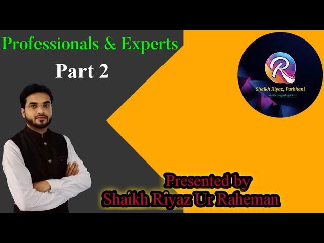 Professionals and Experts English names in Urdu#by Riyaz Sir#Online Class#Jobs