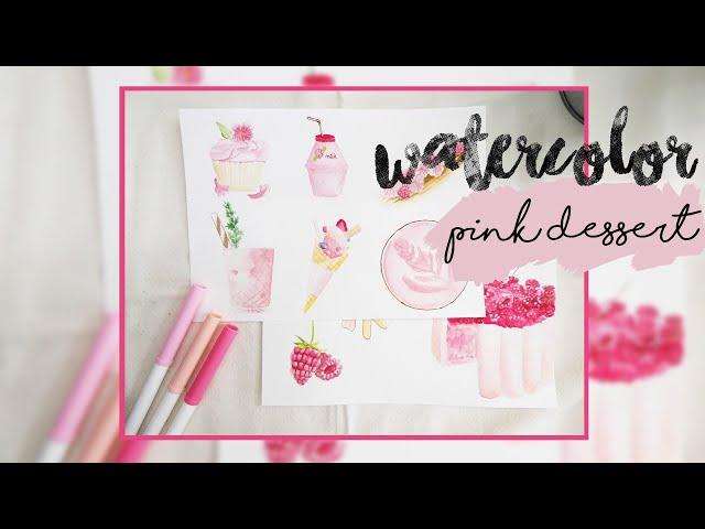 PAINT WITH ME I Pink Dessert Theme I Watercolor