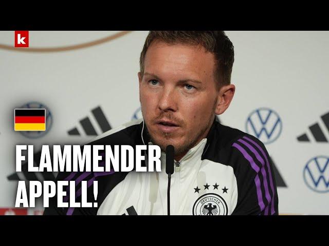 Nagelsmann kann es nicht mehr hören: "Dann hören wir halt auf mit Fußball" | Frankreich- Deutschland