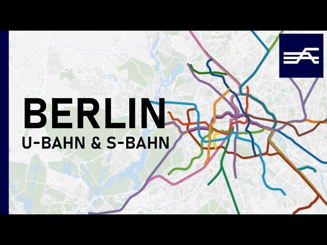 Evolution of the Berlin Rapid Transit (U-Bahn, S-Bahn) 1902-2021 (geographic map)