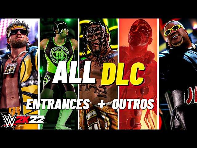 WWE 2K22  - ALL DLC SUPERSTARS | ENTRANCES & OUTROS | PS5 (4K HDR/60FPS)