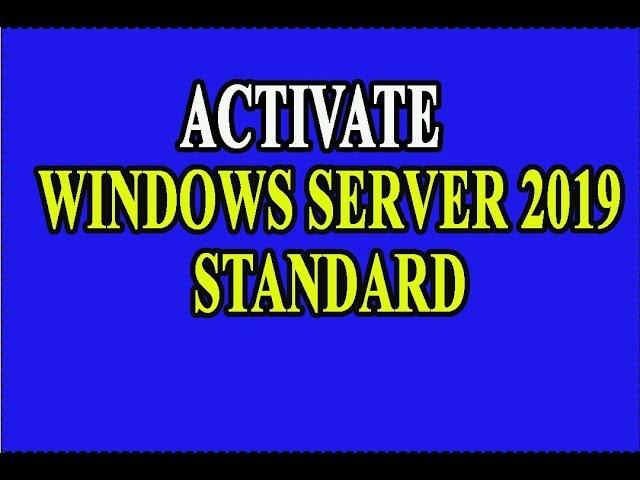 Activate Windows Server 2019