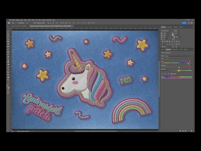 Embroidery Patch Mockup Photoshop [How to use]