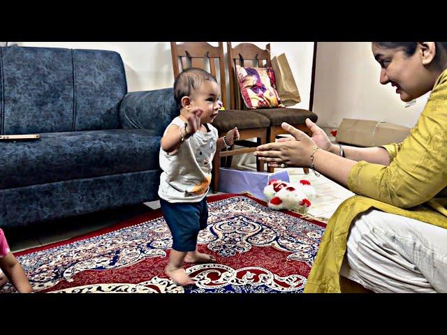SIDDHYYA IS WALKING  | HIS FIRST STEPS COUGHT ON CAMERA 