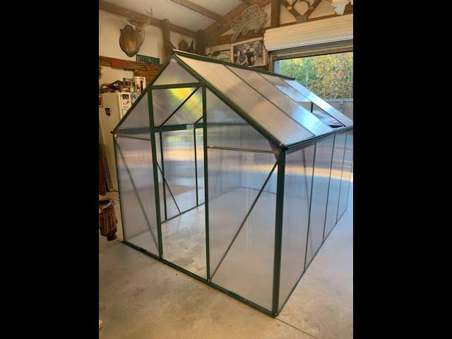 How to install Build WACASA 6' x 8' Polycarbonate Greenhouse,  Assemble Outdoor Aluminium Greenhouse