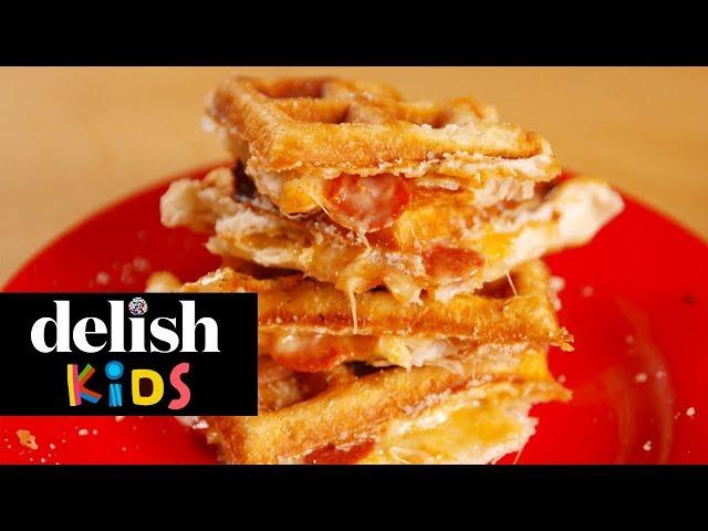 PIZZA WAFFLES | Delish Kids