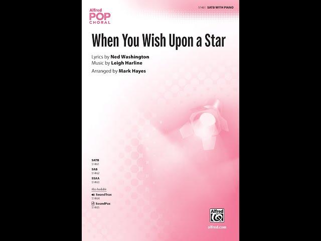 When You Wish Upon a Star (SATB) arr. Mark Hayes – Score & Sound