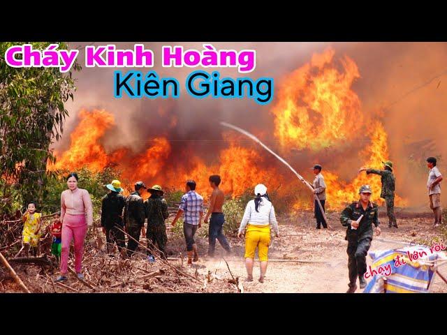 Cháy Kinh Hoàng tới Kiên Giang rồi, hàng 1000 hecta rừng phừng phừng không thể dập