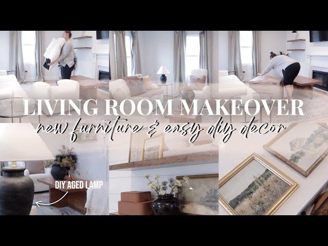 DIY LIVING ROOM MAKEOVER ON A BUDGET 2024 | TRENDY DECORATING IDEAS