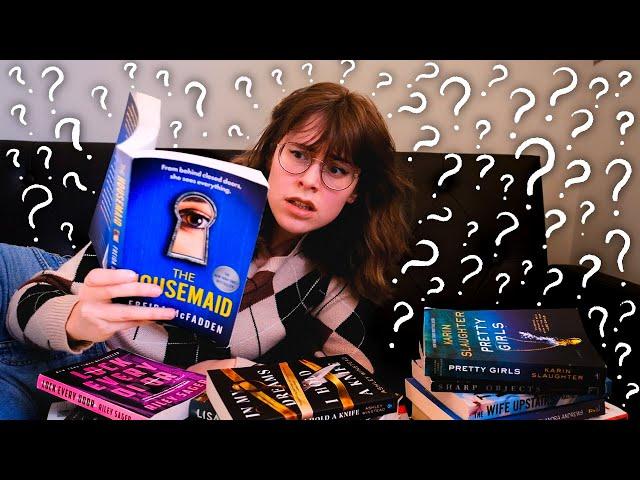 reading only thrillers for a week  | spoiler free reading vlog