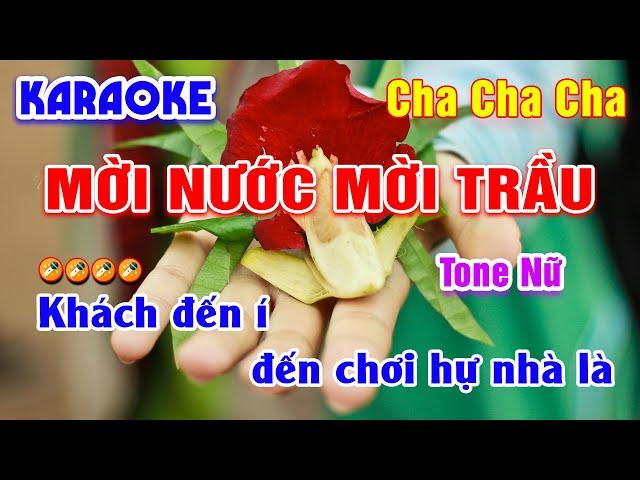 Mời Nước Mời Trầu Karaoke Tone Nữ Cha Cha Cha - QP Karaoke Quan Họ