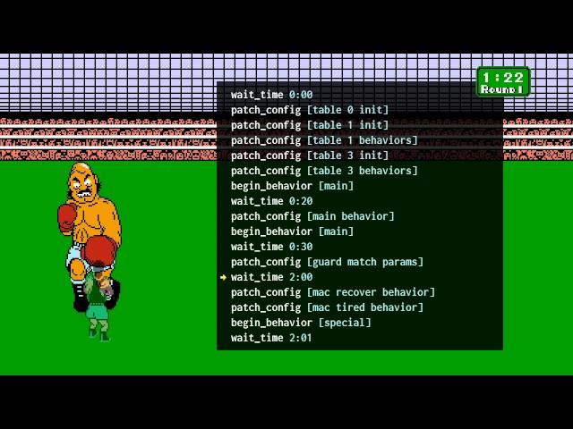 Retro Game Internals - Punch-Out Match Script Visualization