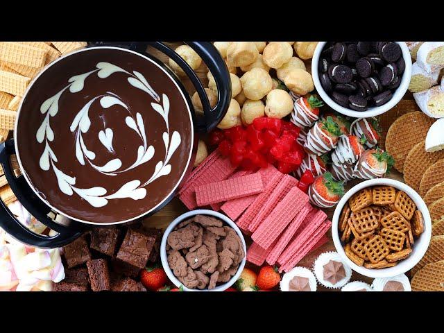 Easy Chocolate Fondue Recipe + Charcuterie Board