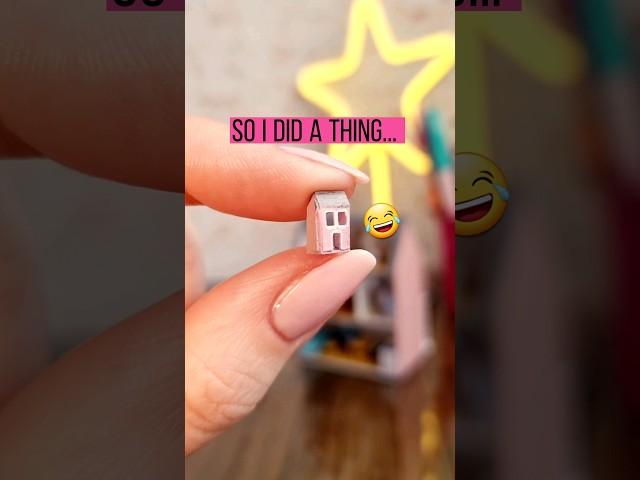 I CHALLENGED myself to make the world's SMALLEST DOLLHOUSE  #barbiediy #miniatures