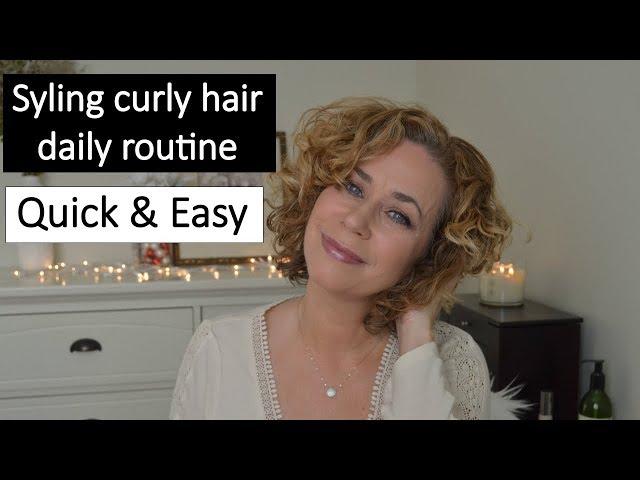 Styling Curly Hair Daily Routine  QUICK & EASY