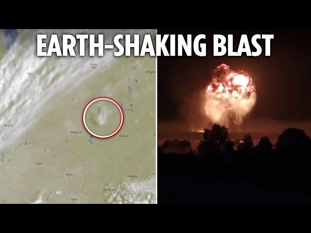 Ukraine's 'spectacular' drone strike seen from SPACE as huge Russian depot blasts spark earthquake