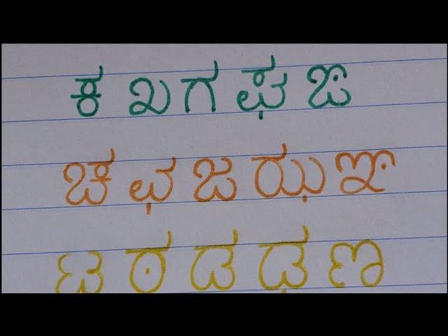 Step 2 -  Kannada Vyanjanagalu/Consonants - ವ್ಯಂಜನಗಳು | Kannada lettering | Kannada alphabets