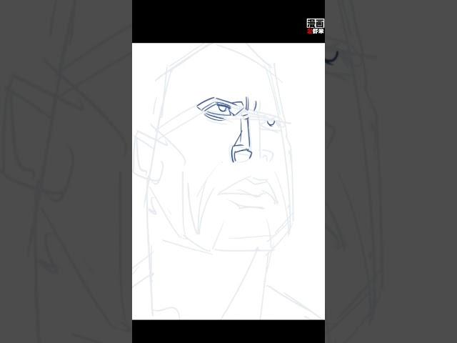 How to draw Dwayne Johnson as Black Adam in Comic style #shorts