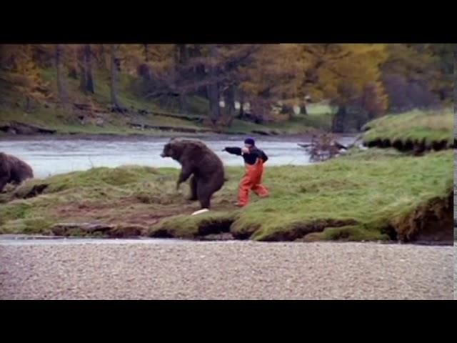 Man Fighting Bear for Tastiest most tender Salmon TV Commercial John West | 2000's UK TV ADVERT