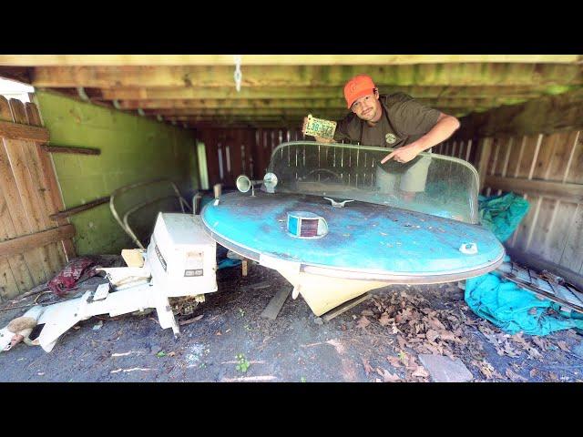 I Found A Boat Under My House || 40 Year Old ABANDONED Boat Restoration