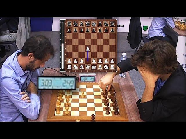 Magnus Carlsen is in NO HURRY to PLAY the FIRST MOVE in 3 Minutes Blitz Game