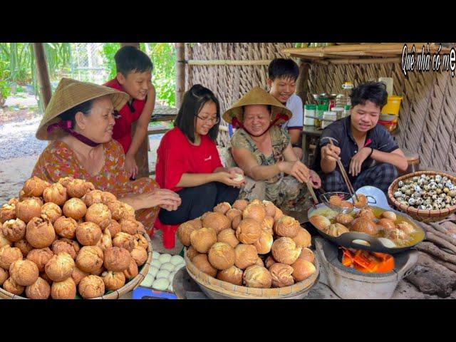 Bánh Bao Chiên Nhân Thịt Trứng Cút, Nấm Mèo | Hương Vị Bánh Quê || Fried dumplings