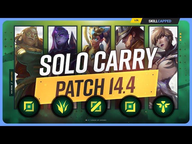 The NEW BEST SOLO CARRY CHAMPIONS on PATCH 14.4 - League of Legends
