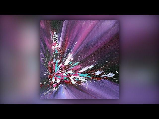 Easy Abstract Painting / Acrylics / Palette Knife / Colorful / Demo #027