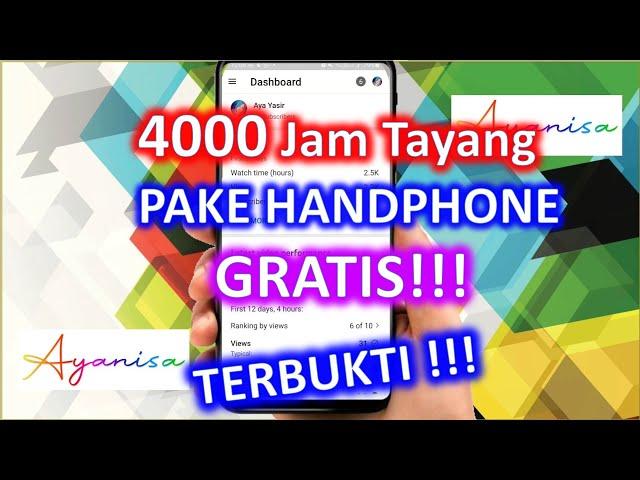 Cara Mendapatkan 1000 Subscriber dan 4000 Jam Tayang Youtube TERCEPAT