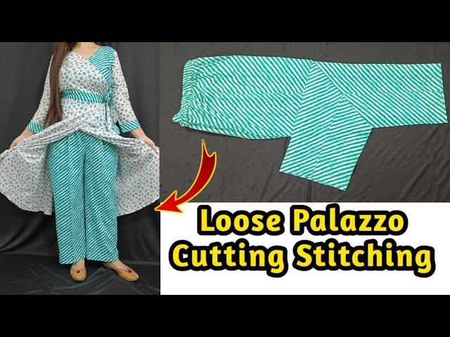 नये लोग शुरु से सीखें पलाज़ो की Cutting And Stitching/ Palazzo Cutting Stitching In Hindi/ Plazo DIY