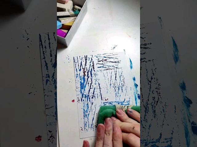 Открытка самодельный штампом #acrylicpainting#открыткаручнойработы#diy#открыткасвоимируками#открытки