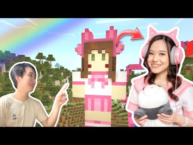 Suamiku Kasih Kejutan Patung Raksasa di Minecraft! [Minecraft Indonesia]