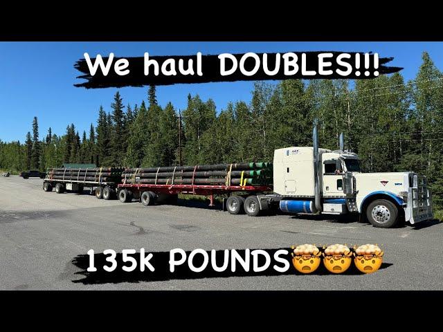 Trucking in Alaska-Hauling Doubles-Grossing 135k pounds!!