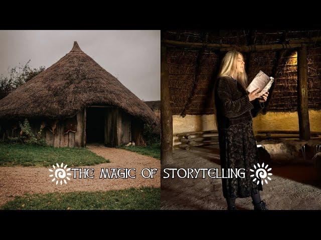 Storytelling by Fireside in an Iron Age Roundhouse  Book Festival at Butser Ancient Farm