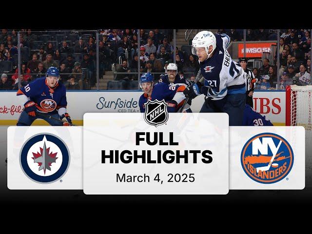 NHL Highlights | Jets vs. Islanders - March 4, 2025