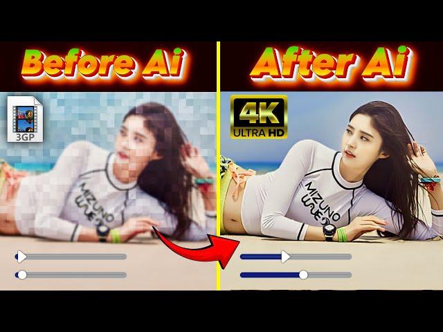 How to CONVERT LOW QUALITY VIDEO to 1280p Full HD or 4K | One Click With AI Power