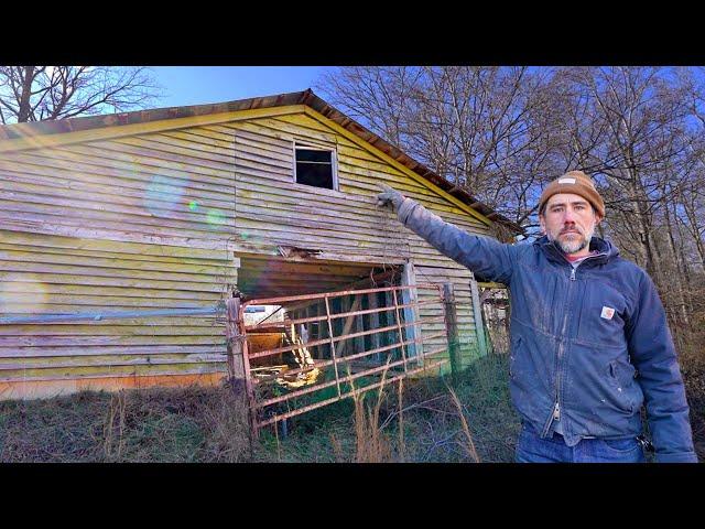 Cleaning Abandoned Old Barn Trash