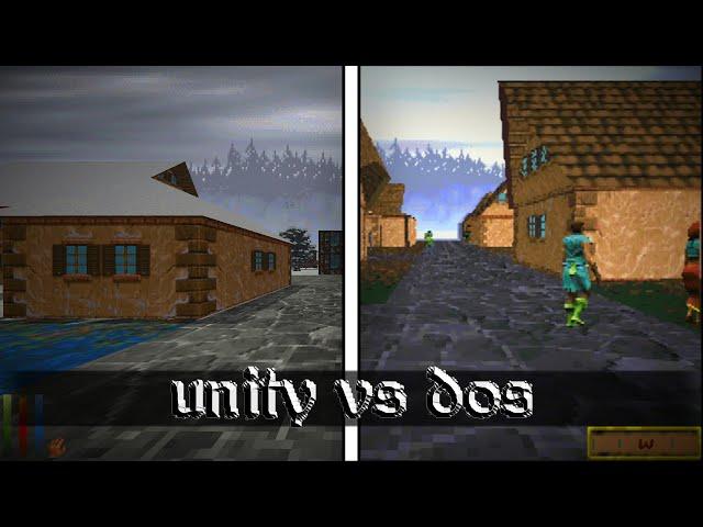 DOS Daggerfall VS Unity Daggerfall - Side By Side Comparison