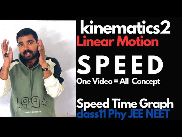 Kinematics Class 11 Physics :2 || Speed Time Graph || speed class 11 || Linear motion  || JEE NEET