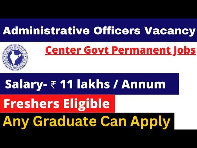 NIACL 170+ AO PERMANENT GOVT VACANCY 2024 | SALARY- 88,000+ | ANY GRADUATE | APPLY ALL INDIA