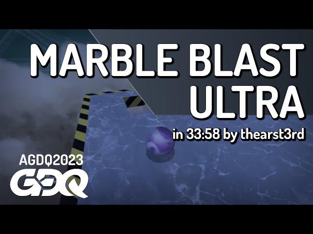 Marble Blast Ultra by thearst3rd in 33:58 - Awesome Games Done Quick 2023