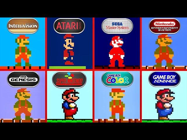 Super Mario Bros. Intellivision vs Atari 2600 vs GBA vs GBC vs NES vs SNES vs Genesis vs MS