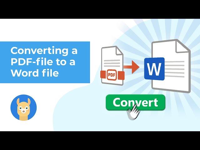 How to convert a PDF file to a Word document